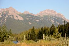 09 Massive Mountain And Pilot Mountain From Trans Canada Highway Just After Leaving Banff Towards Lake Louise In Summer.jpg